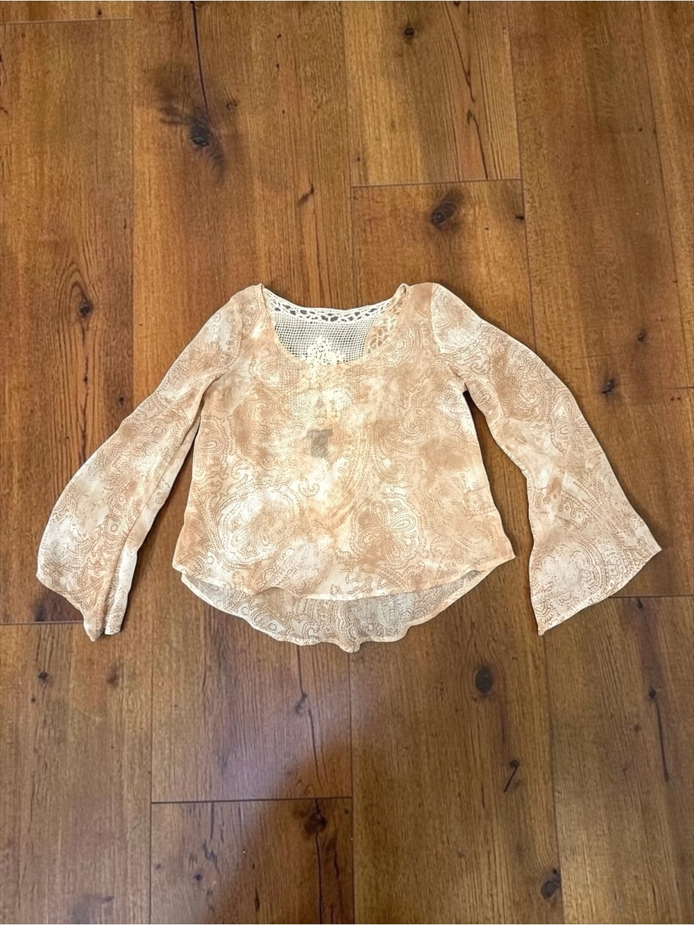 Stoosh Paisley Lace Bell Sleeve Blouse